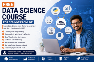 Free data science course for beginners with Python machine learning statistics big data and data analysis
