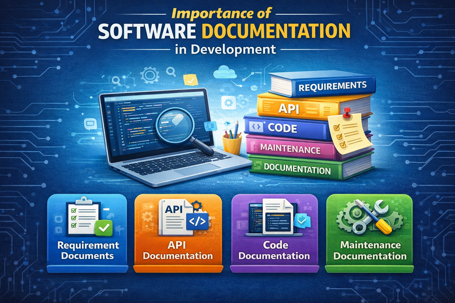 Software documentation types including requirement documents API documentation code documentation and maintenance documentation