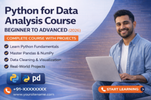Python for data analysis course with projects for beginners