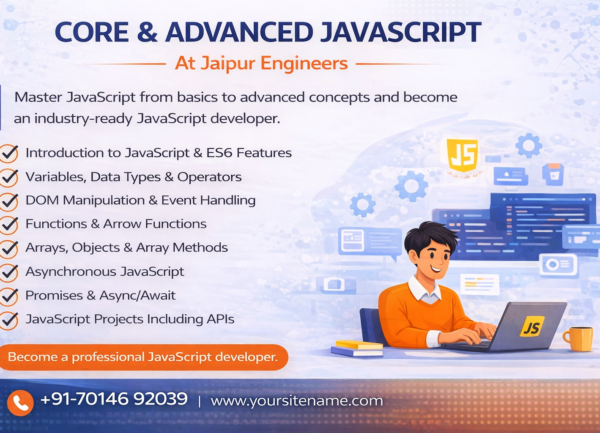 JavaScript course at Jaipur Engineers Core and advanced JavaScript course in Jaipur with projects and modern web development topics