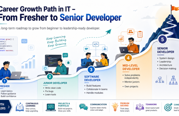 career growth path from fresher to senior software developer step by step