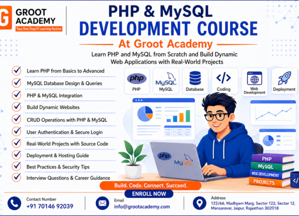 php mysql development course jaipur beginner to advanced with projects