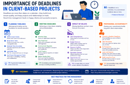 Developer managing project deadlines and timelines in software development