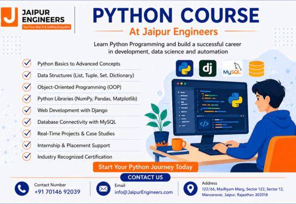 python course for beginners in jaipur with data structures oop projects and placement support