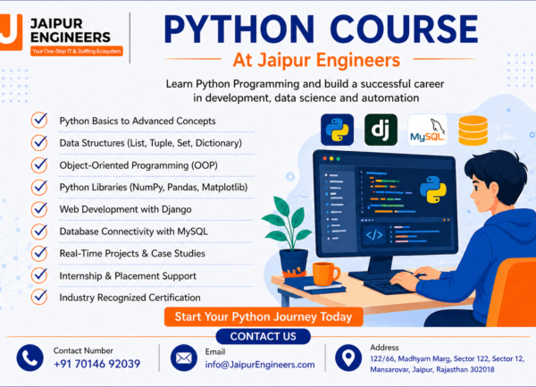 python course for beginners in jaipur with data structures oop projects and placement support