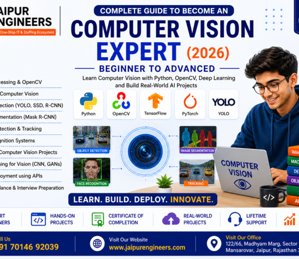 Computer Vision Course in Jaipur | AI and OpenCV Training 2026 Computer Vision Course in Jaipur with OpenCV, YOLO, SSD, R-CNN and real-time AI projects training
