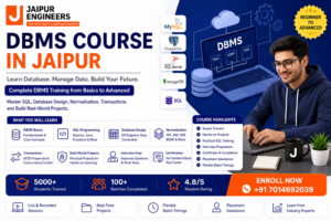 DBMS course in Jaipur with SQL training database design normalization and projects