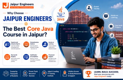 Why Choose Jaipur Engineers for the Best Core Java Course in Jaipur Students attending the Best Core Java Course in Jaipur at Jaipur Engineers with live coding sessions, industry mentors, certification, and placement assistance.